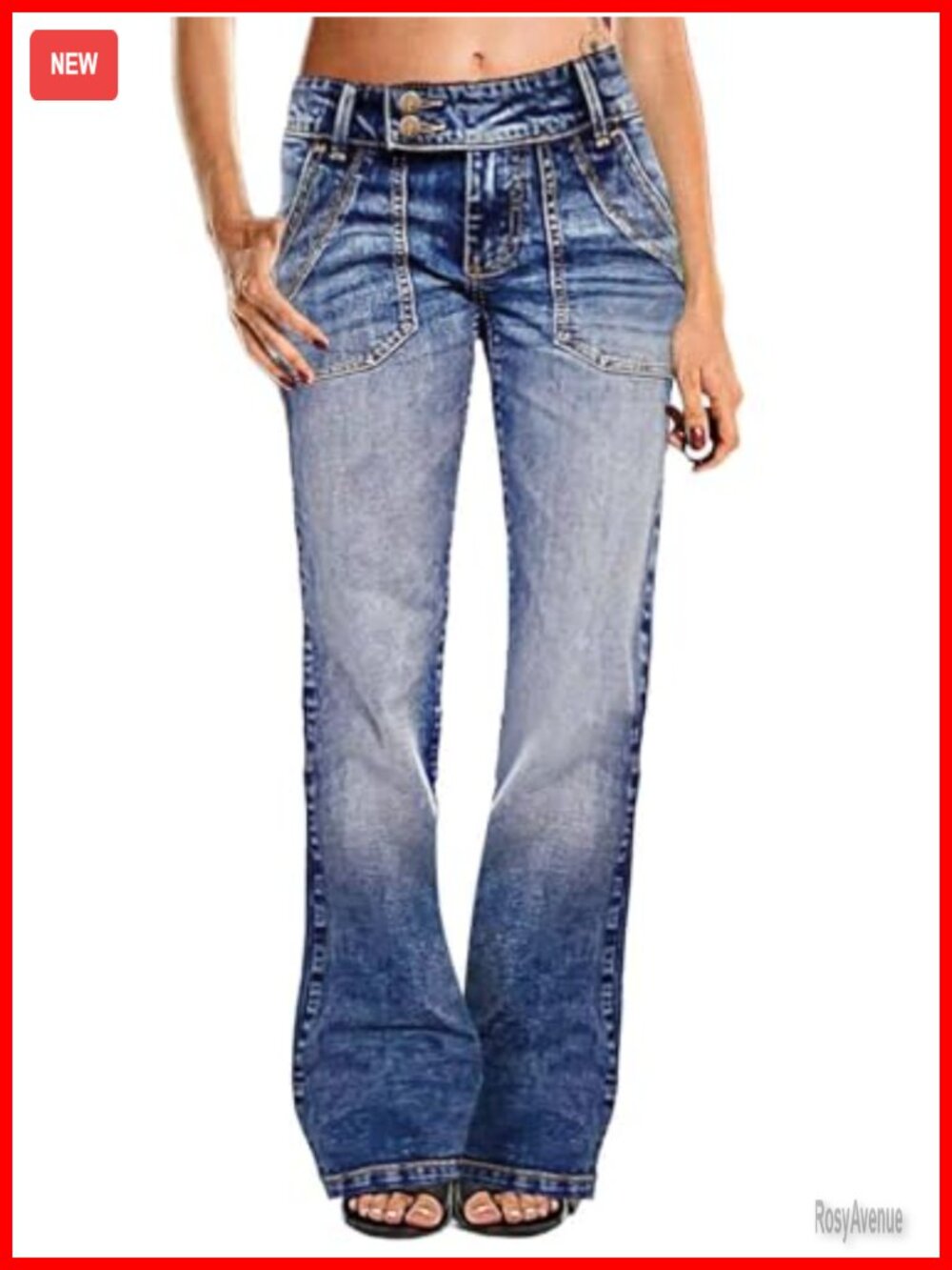 Wide Leg Low Rise Baggy Denim Jeans Flare Palazzo Pants